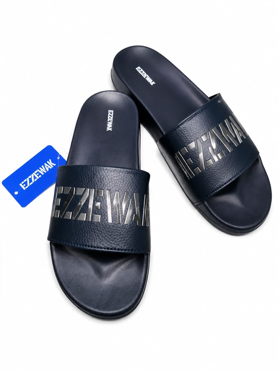 Casual Slide Sandals with EZZEWALK Letter Design