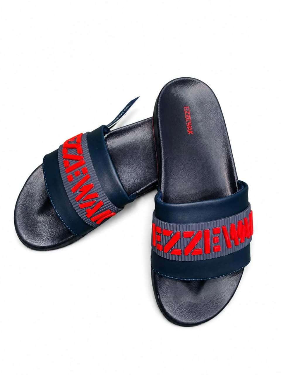 Casual Slide Sandals with EZZEWALK Letter Design
