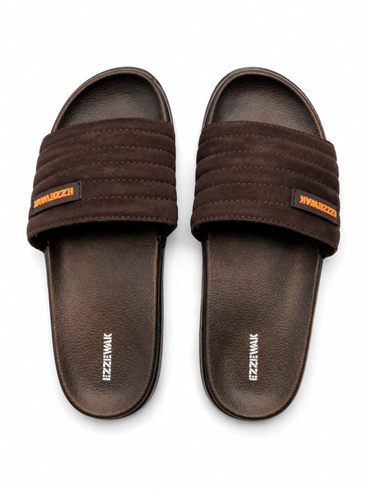 Casual Slide Sandals with Quilted Strap Design
