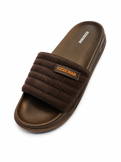 Casual Slide Sandals with Quilted Strap Design